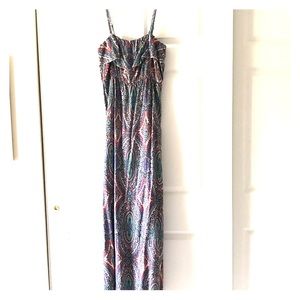 Akualani colorful, convertible maxi dress size M